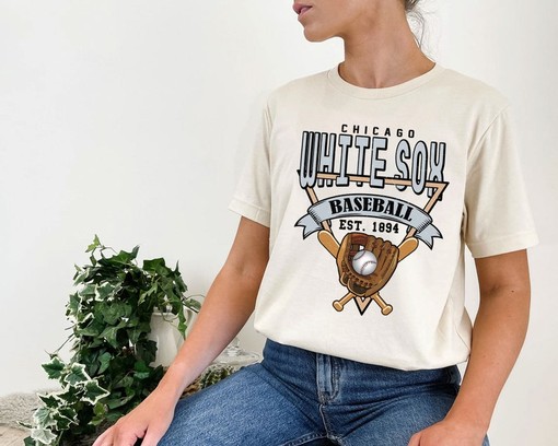 Chicago Baseball Crewneck Sweatshirt, Vintage Chicago MLB Shirt, Chicago Fan Shirt, College Shirts - Image 4