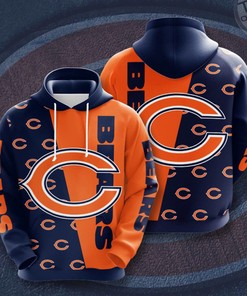 Chicago Bears 3D Hoodie with All-Over Prints and Graphics