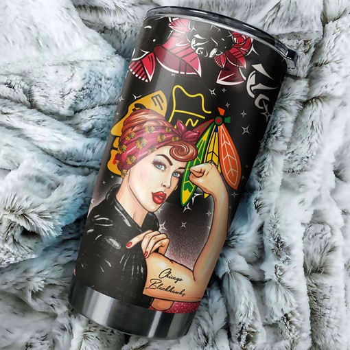 Chicago Blackhawks NHL Tumbler - Bold Strong Best Mom Ever Tumbler for Hockey Moms - G Fanatics - Image 2
