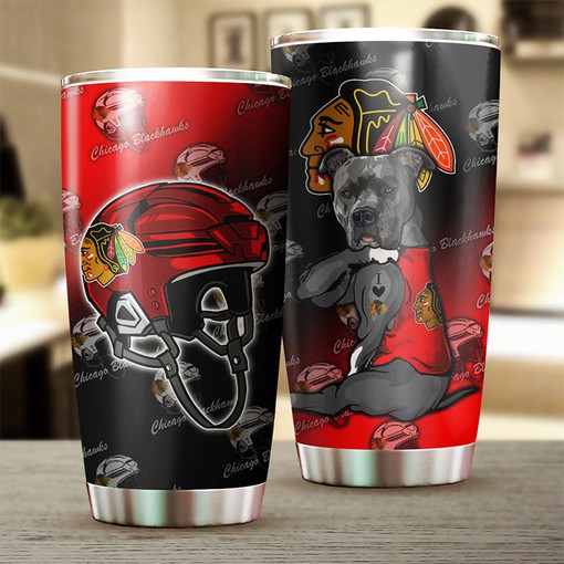Chicago Blackhawks NHL Tumbler - Have Fun with Funny Dog Design