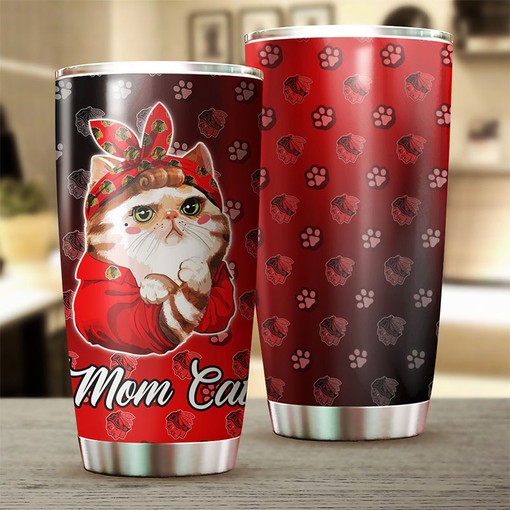 Chicago Blackhawks NHL Tumbler for Cat Moms Everywhere - Image 2