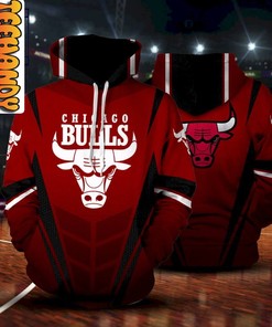 Chicago Bulls Premium All Over Print 3D Hoodie for Sports Enthusiasts