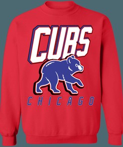 Chicago Cubs BABY BEAR Retro MLB Crewneck Sweatshirt Hoodie Shirt - Baseball Fan Apparel