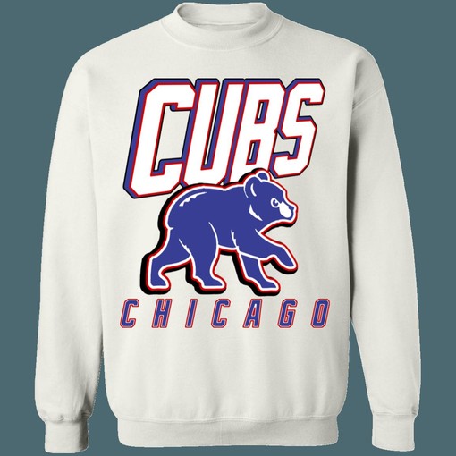 Chicago Cubs BABY BEAR Retro MLB Crewneck Sweatshirt Hoodie Shirt - Baseball Fan Apparel - Image 3