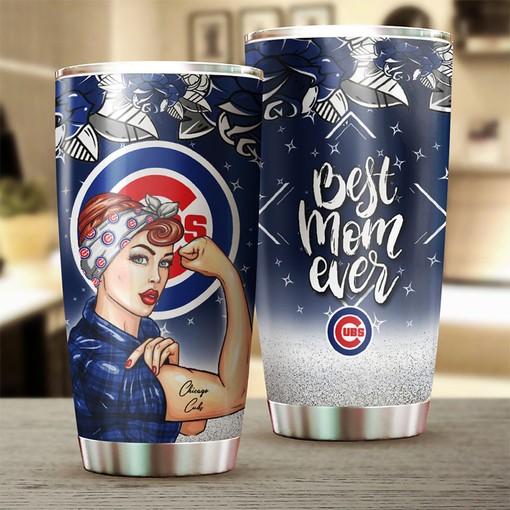 Chicago Cubs Baseball Mom MLB Tumbler - Baseball Tumbler Ideas - Image 2