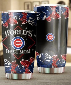 Chicago Cubs World's Best Mom Personalized Touch MLB Tumbler - Tumbler gift for Fans