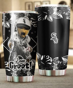 Chicago White Sox Guardians of the Galaxy MLB Tumbler with I Am Groot and Logo