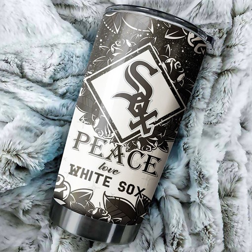 Chicago White Sox MLB Tumbler with Peace, Love and Baseball Design - Must-Have Tumbler for White Sox Fans - Image 2