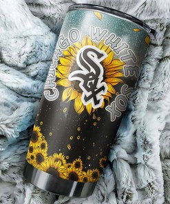 Chicago White Sox Sunflower MLB Tumbler with Custom Logo and Personalization for Fans
