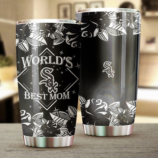 Chicago White Sox World's Best Baseball Mom MLB Tumbler with a Sophisticated and MLB Design