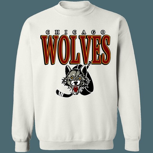 Chicago Wolves Vintage AHL Hockey Unisex Graphic Crewneck Sweatshirt - Retro Style - Image 3