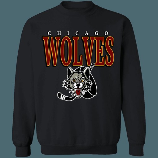 Chicago Wolves Vintage AHL Hockey Unisex Graphic Crewneck Sweatshirt - Retro Style - Image 4
