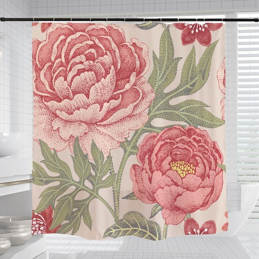 Chinese Style Vintage Floral Shower Curtains Disney Style, Waterproof and Washable Disney Shower Curtains - Image 3
