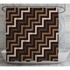 Chocolate Brown Chevron Shower Curtain | Brown Shower Bath Decor | Vintage Bathroom
