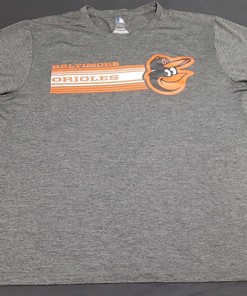 Choose Comfort and Style with This Men's Gray Polyester Lightweight Baltimore Orioles T-Shirt, NCAA Shirts Men