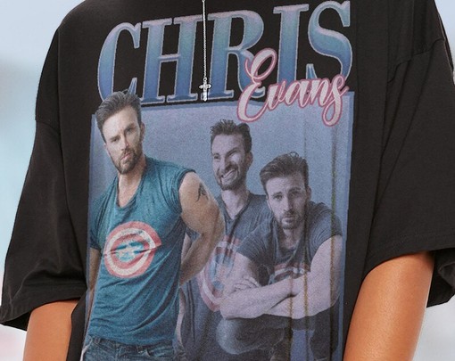 Chris Evans Classic Tee - Vintage 4vengers Inspired T-Shirt for Fans - Image 2