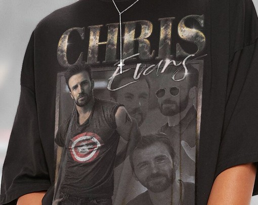 Chris Evans Vintage T-Shirt - Classic 90s Rap Tee for Movie Fans - Image 2