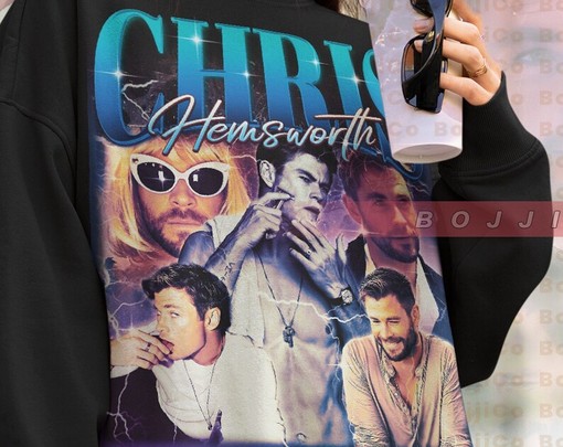 Chris Hemsworth Vintage Sweatshirt - Classic 90s Actor Sweater for Fans - Image 4