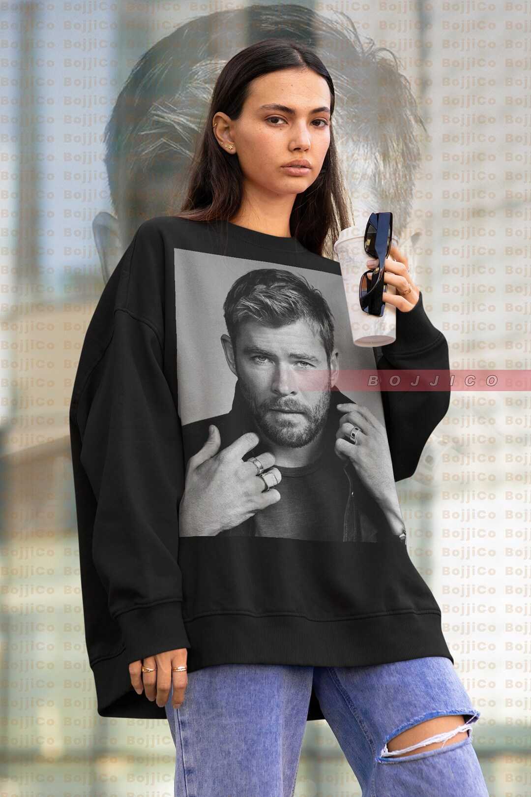 Chris Hemsworth Vintage Sweatshirt, Fan Tees for Chris Hemsworth Fans - Movie Shirts for Men