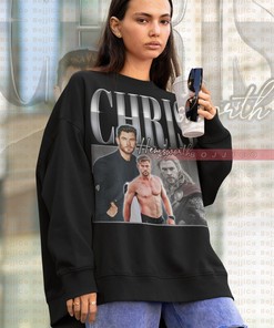 Chris Hemsworth Vintage Sweatshirt, Funny Movie Shirts for Fans, Minimalist Movie Shirts for Men