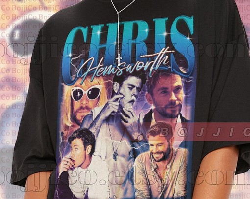 Chris Hemsworth Vintage Tee - Classic 90s Actor Shirt for Fans - Image 2
