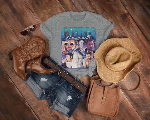 Chris Hemsworth Vintage Tee - Classic 90s Actor Shirt for Fans - Image 3