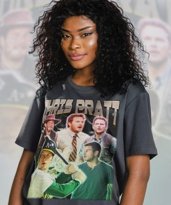 Chris Pratt Homage T-Shirt - Retro 90s Tee for Fans of the Actor