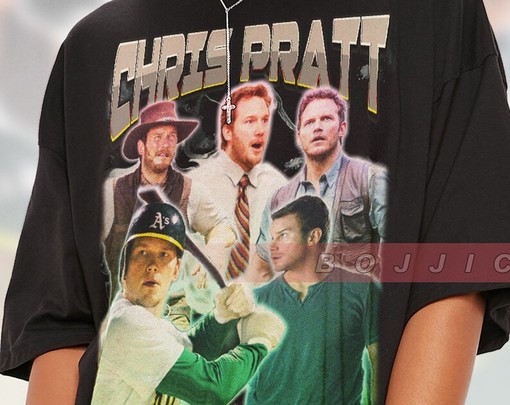 Chris Pratt Homage T-Shirt - Retro 90s Tee for Fans of the Actor - Image 2