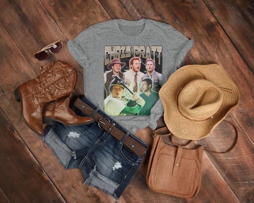 Chris Pratt Homage T-Shirt - Retro 90s Tee for Fans of the Actor - Image 3