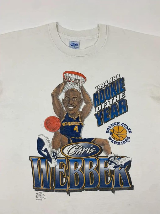 Chris Webber Golden State Warriors Caricature T-Shirt - NBA Shirts for Fans