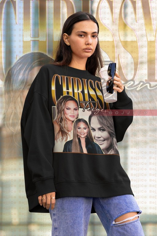 Chrissy Teigen Classic Sweatshirt, John Legend Homage Tee, Minimalist Movie Shirts