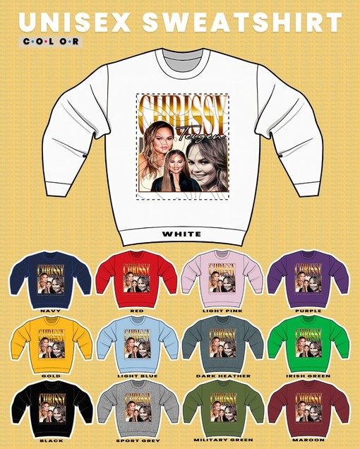 Chrissy Teigen Classic Sweatshirt, John Legend Homage Tee, Minimalist Movie Shirts - Image 3