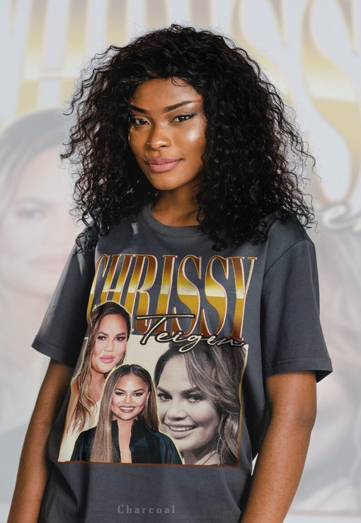 Chrissy Teigen Homage Tshirt - Vintage Shirt for Fans of this Iconic Model and TV Personality