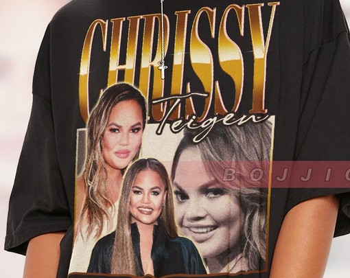Chrissy Teigen Homage Tshirt - Vintage Shirt for Fans of this Iconic Model and TV Personality - Image 2