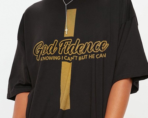 Christian God Fidence Knowing I Can't But He Can Unisex Tee, Religious and Church Shirt - Image 2