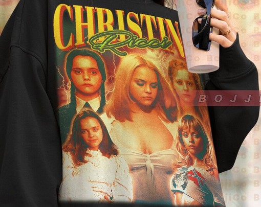 Christina Ricci Retro 90s Sweater, Homage Vintage Sweatshirt for Fans - Movie Fans Gifts - Image 4