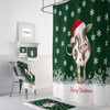 Christmas Cow Bathroom Set featuring Reindeer Shower Curtain, Bath Mat, Bath Towels, and Hand Towels
