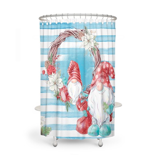 Christmas Gnome Shower Curtain Set with Optional Bathroom Accessories for Festive Cheer - Image 2