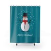 Christmas Holiday Snowman Print Shower Curtain - Celebrate the Season with Style