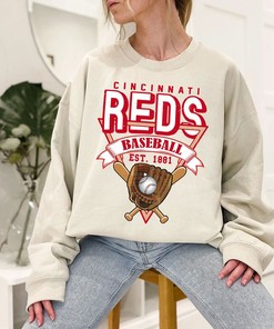 Cincinnati Baseball Crewneck Sweatshirt, Vintage Cincinnati MLB Shirt, Cincinnati Fan Shirt, NCAA Shirts