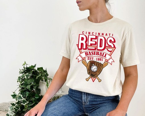 Cincinnati Baseball Crewneck Sweatshirt, Vintage Cincinnati MLB Shirt, Cincinnati Fan Shirt, NCAA Shirts - Image 4