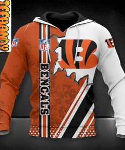 Cincinnati Bengals All-Over Print 3D Hoodie with Custom Prints for Football Lovers