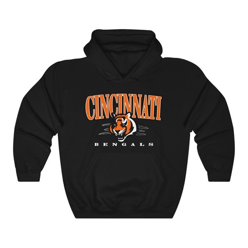 Cincinnati Bengals Retro NFL Unisex Hoodie Sweatshirt - Classic Design for All Fans - Image 3