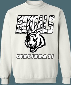 Cincinnati Bengals WHITE TIGER Retro NFL American Football Lover Sweatshirt Hoodie - Bold Look for Fans