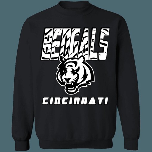 Cincinnati Bengals WHITE TIGER Retro NFL American Football Lover Sweatshirt Hoodie - Bold Look for Fans - Image 2