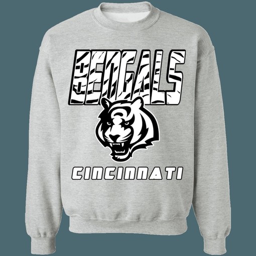 Cincinnati Bengals WHITE TIGER Retro NFL American Football Lover Sweatshirt Hoodie - Bold Look for Fans - Image 3