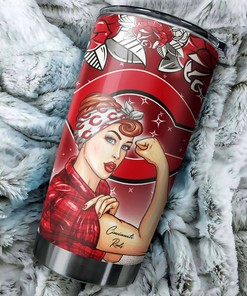 Cincinnati Reds MLB Tumbler - The Strongest Best Mom Ever Gift for Baseball-loving Moms with Custom MLB Logo