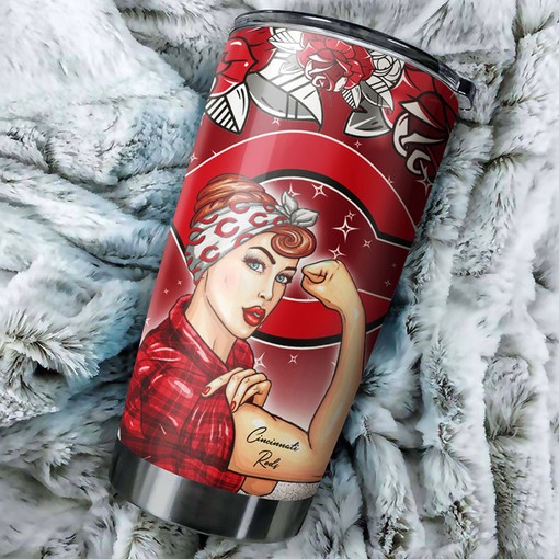 Cincinnati Reds MLB Tumbler - The Strongest Best Mom Ever Gift for Baseball-loving Moms with Custom MLB Logo