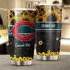 Cincinnati Reds MLB Tumbler with Exceptional Sunflower Design and Top-Quality MLB Logo