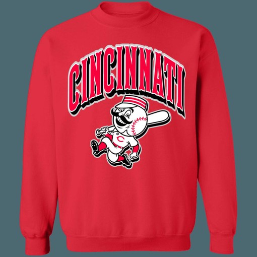 Cincinnati Reds MR.RED Retro MLB Graphic Crewneck Sweatshirt - Vintage Look